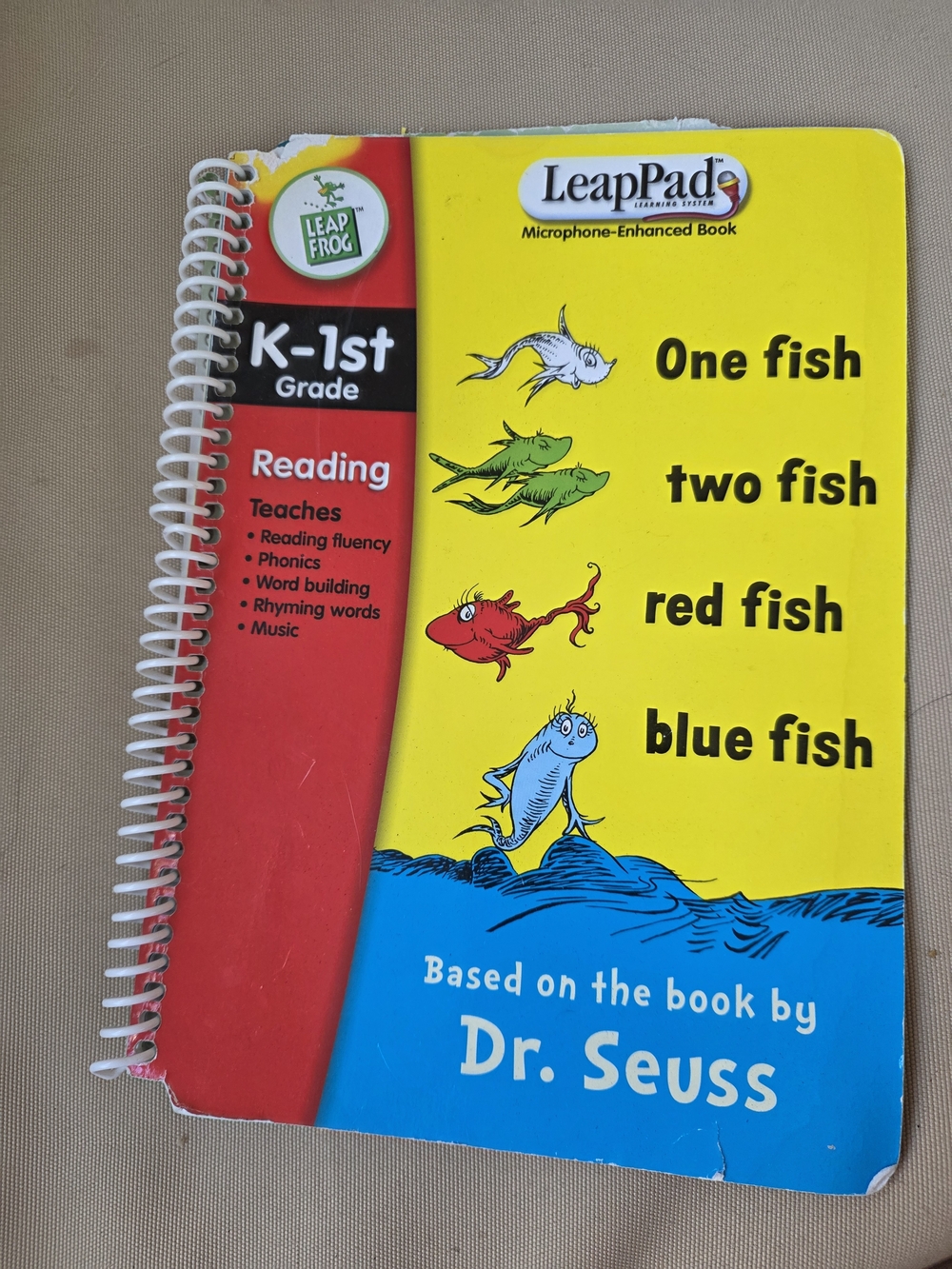 LeapPad One Fish Two Fish Interactive Reading Book - Yellow/Red/Blue